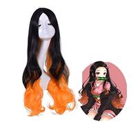 LINLINCD Cosplay wig demoni uccisione Nezuko Kamado Cosplay parrucche Kimetsu no Yaiba resistenti al calore Cosplay parrucche Muichirou Hashibira Inosuke Tomioka Nezuko