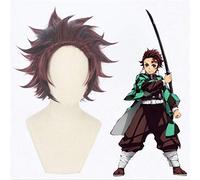 LINLINCD Cosplay wig demoni uccisione Nezuko Kamado Cosplay parrucche Kimetsu no Yaiba resistenti al calore Cosplay parrucche Muichirou Hashibira Inosuke Tomioka Kamado Tanjirou