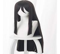 LINLINCD Cosplay wig destino monarca El Merro II libro eventi nero lungo dritto cosplay anime parrucca nera