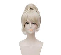 LINLINCD Cosplay wig Donne FF15 Cosplay capelli Lunafreya Nox Fleuret Gold Cosplay Parrucca Final Fantasy XV capelli lisci Halloween