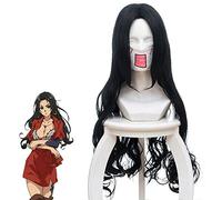 LINLINCD Cosplay wig Evergarden Cattleya Baudelaire Cosplay Parrucca per donne lunghi ricci ondulati 80 cm costume anime parrucca nera