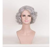 LINLINCD Cosplay wig Film Madea va in prigione Cosplay Parrucca capelli sintetici ricci corti Halloween Carnevale Party Costume Parrucche Kusy0848
