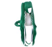 LINLINCD Cosplay wig Fire Emblem ThreeHouses Sothis Green Long Ponytails Wig Cosplay Costume da cosplay resistente al calore sintetico capelli da donna festa Wigs+Wig Cap
