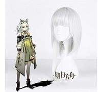 LINLINCD Cosplay wig gioco Arknights Kal'tsit Cospaly Parrucche Grigio Bianco Unisex Party / Halloween Gioco di ruolo parrucca+Parrucca Cap MJ-332H
