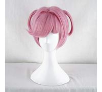 LINLINCD Cosplay wig gioco doki doki letteratura club natsuki rosa parrucca corta Cosplay costume donna resistente al calore sintetico parrucche partito
