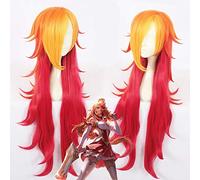 LINLINCD Cosplay wig Gioco LOL DONNA ROLE PLAY Star Guardian Miss Fortune Cosplay Wigthe Bounty Hunter Costume da parrucca a pelo lungo, taglia unica Miss Fortune
