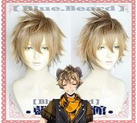 LINLINCD Cosplay wig gioco Twisted Wonderland Il re dei leoni Ruggie Cosplay parrucca parrucca per capelli adulti uomini donne di lino parrucca per capelli corti+berretto
