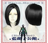 LINLINCD Cosplay wig Gioco Valorant Viper Nero Breve Cosplay Parrucca Halloween Gioco di ruolo Costume Partito Capelli