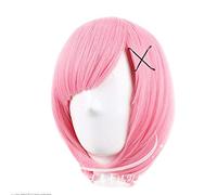 LINLINCD Cosplay wig graduato colore REM Cosplay parrucca o RAM Cosplay Parrucche Re: zero inizio vita in un altro mondo giocare costumi Halloween solo rosa parrucca