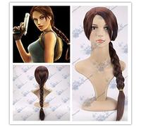 LINLINCD Cosplay wig Halloween Donne 2018 Film Tomb Raider Lara Braid/Treccia Parrucca Gioco Carattere Lara Brown Queue Cosplay Capelli One Size Brown