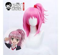 LINLINCD Cosplay wig HSIU anime guardiano tesoro cosplay amu hinamori Cosplay parrucca ragazza rosa alta coda di cavallo capelli corti