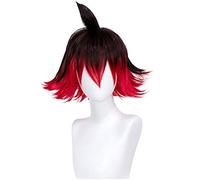 LINLINCD Cosplay wig HSIU anime PROMARE Gueira Cosplay rosso capelli corti party Halloween ragazzo cosplay parrucca fibra sintetica capelli corti gueira