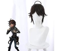 LINLINCD Cosplay wig identità V Luca Balsa Parrucca Cosplay Costume Coda di cavallo corta Parrucche sintetiche per Halloween Party Carnevale Gioco di ruolo 476H