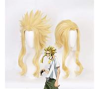 LINLINCD Cosplay wig Il mio eroe Academia Boku No Hiro Akademia All Might Cosplay Parrucca corta dorata resistente al calore capelli sintetici da uomo costume da gioco parrucche