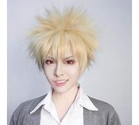 LINLINCD Cosplay wig Il mio eroe Academia Boku non un eroe Academia Himiko Toga JK parrucca testa costume cosplay oro parrucca B.