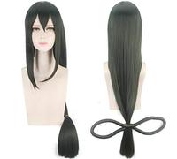 LINLINCD Cosplay wig Il mio eroe Academia Todoroki Shoto Parrucca lunga da donna Cosplay Costume Boku no Eroe Academia Capelli rossi e bianchi Halloween Party Parrucche I.