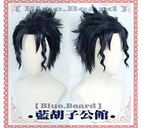 LINLINCD Cosplay wig JoJos bizzarra avventura Kujo Jotaro parrucca corta nera resistente al calore anime costume Cosplay parrucche+cappuccio parrucca