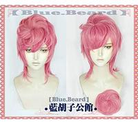 LINLINCD Cosplay wig JoJos bizzarra avventura Trish Una Cosplay parrucche sintetiche ad alta temperatura capelli rosa corti con panini+tappo per capelli taglia unica Trish Una