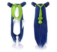 LINLINCD Cosplay wig JOO bizzarra avventura Jolyne Cujoh Kujo parrucca lunga Cosplay costume capelli sintetici resistenti al calore donne partito gioco di ruolo parrucche