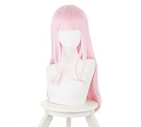 LINLINCD Cosplay wig Kaguya-sama Love ist Warg Chika Fujiwara Cosplay Parrucca per donne ragazze capelli sintetici lunghi 60 cm Anime Cos Party Parrucca Rosa
