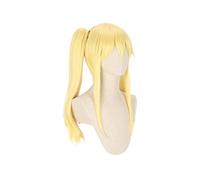 LINLINCD Cosplay wig Kakegurui Meari Saotome Mary Golden Ponytails Wig Cosplay Costume resistente al calore sintetico capelli compulsive gambler da donna