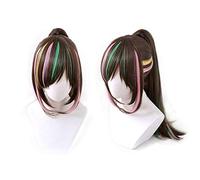 LINLINCD Cosplay wig Kizuna AI 1. Live Ciao Mondo Donne Lunghe Coda Di Cavallo Parrucca Cosplay Costume Resistente al Calore Parrucche di Moda
