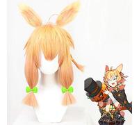 LINLINCD Cosplay wig Kroos Cosplay Parrucche Gioco Arknights Arknights Arancione Giallo Gradiente Equiseto Capelli Resistente al Calore Per Halloween Party Carnevale Solo Parrucca