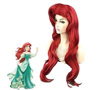 LINLINCD Cosplay wig La Sirenetta Cosplay Ariel Cosplay Parrucche Principessa Ariel Onda Rossa Onda Onda Onda Rossa Onda Onda Onda Ad Alta Temperatura Fibra Capelli