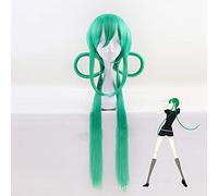 LINLINCD Cosplay wig Land della brillante Houseki no Kuni verde giada 70 cm capelli sintetici lisci lunghi Cosplay Halloween Carnevale Parrucca per donne verde