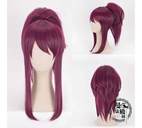 LINLINCD Cosplay wig LOL KDA Kaisa Ahri Evelynn Akali Cosplay Parrucca sintetica resistente al calore+parrucca Akali