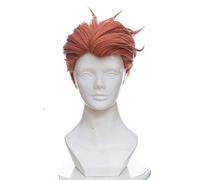 LINLINCD Cosplay wig Mola Moira Cosplay Wigfor Man Ragazzo Breve Rettilineo Resistente al Calore Gioco di capelli Sintetico Overwatch OW Cosplay Party Orange Mola