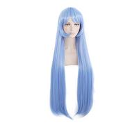 LINLINCD Cosplay wig My Heroes Academia Nejire Hadou Blu Parrucca lunga Cosplay Costume Boku no Eroe Academia Capelli sintetici resistenti al calore Donne Partito Parrucche