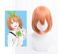 LINLINCD Cosplay wig Nakano Yotsuba Parrucca La Quintessenza Quintuplets Cosplay Gotoubun No Hanayome Capelli sintetici Arancio Corti 2024 Anime Halloween