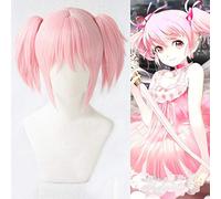 LINLINCD Cosplay wig New Anime Madoka Kaname Cosplay Parrucca Puella Magi Madoka Magica Resistente al Calore Parrucche+Parrucca Cap