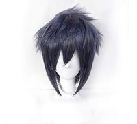 LINLINCD Cosplay wig Noctis Lucis Caelum Cosplay Parrucca Final Fantasy XV Costume FF15 XV Cosplay Parrucche Halloween Costumi Capelli per Uomo + Parrucca Nero