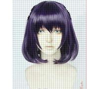 LINLINCD Cosplay wig Novità RWBY Cosplay Bianco Neve Blake Belladonna Parrucche Lunghe Splitter Parrucca Sintetica Resistente al Calore con Orecchio di Gatto Parrucca Solo Breve