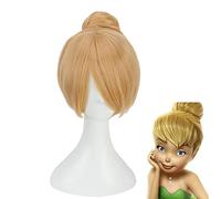 LINLINCD Cosplay wig Princess Tinker Bell Parrucca Cosplay Costume da donna Parrucche sintetiche resistenti al calore Tinker Bell