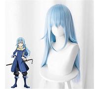 LINLINCD Cosplay wig Questa volta sono nato come Parrucca per cosplay Rimuru Tempest Blu Lungo Capelli Sintetici Halloween Party Costume Parrucche
