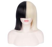 LINLINCD Cosplay wig Questo è recitazione Sia donne nero biondo corto dritto parrucca Cosplay costume capelli sintetici resistenti al calore donne Cosplay parrucche Cosplay