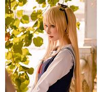 LINLINCD Cosplay wig Saekano: come allevare una noiosa fidanzata Eriri Spencer Sawamura, parrucca dritta per cosplay da donna, lunghezza 70 cm, coda di cavallo