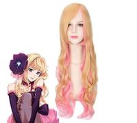 LINLINCD Cosplay wig Sheryl Nome donna parrucca riccia lunga ondulata Cosplay costume parrucca sintetica resistente al calore Macross F.