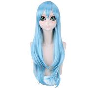 LINLINCD Cosplay wig Spada Arte Online ALfheim Online Yuuki Asuna Parrucca Blu Cosplay Costume Yuki Asuna Donne Lunghi capelli sintetici Halloween Partito Parrucche