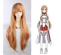 LINLINCD Cosplay wig spada Arte Online Yuuki Asuna Parrucche Alicization Kirito Cosplay Parrucca Eugeo Asada Shino Capelli Sintetici Resistente al Calore+Parrucca Yuuki Asuna