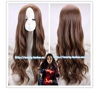 LINLINCD Cosplay wig strega scarlatta Wanda Maximoff parrucca vendicatore guerra infinita capitano america guerra civile Halloween accessori donna capelli lunghi ondulati