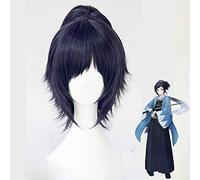 LINLINCD Cosplay wig Touken Ranbu online parrucche Yamatonokami Yasusada Fudou Yukimitsu e Shinano Toshiro Cosplay parrucca capelli sintetici blu navy