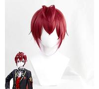 LINLINCD Cosplay wig Twisted Wonderland Parrucca indovinelli cuori di rosa Cosplay Parrucca rossa regina capelli viola Alice sintetico Halloween Parrucche gioco di ruolo unisex