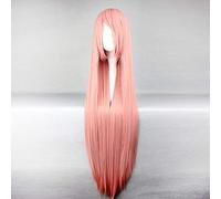 LINLINCD Cosplay wig Vocaloid Megurine Luka parrucca lunga Cosplay costume donna parrucche sintetiche resistenti al calore+cappuccio parrucca dritto