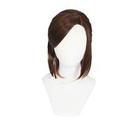 LINLINCD -Gioco The Last di Noi Ellie Cosplay Parrucca Marrone Breve Cosplay Parrucche Capelli sintetici resistenti al calore HELLENEEN