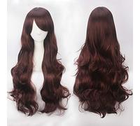 LINLINCD -ig Anime Cosplay 80 cm Long Curly Light Dark Blonde Cosplay Wigs Synthetic Hair Halloween 80 cm Long Blonde and Wavy Wigs Women Common Wavy Wig K027-14 (colore: Wavy Wig K027-14 Size: