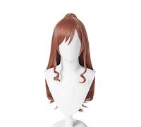 LINLINCD -ig Anime Cosplay Anime Cosplay Parrucca Bang Dream Lisa Imai Parrucca lunga marrone con retina per capelli gratis per feste Carnevale Halloween Parrucche